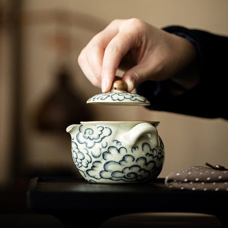Antique Xiangyun Pot Ceramic Teapot Not Hot Shopway.