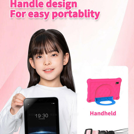 G-tab T7 Kids Tablet  7 Inch 1024&600 IPS Screen  Android 14  1.5GHz Quad-core CPU  4GB RAM 2GB &2GB Expansion 64GB ROM 2.4&5GHz WiFi  3000mAh Battery  2MP&2MP Camera-Pink - Shopway