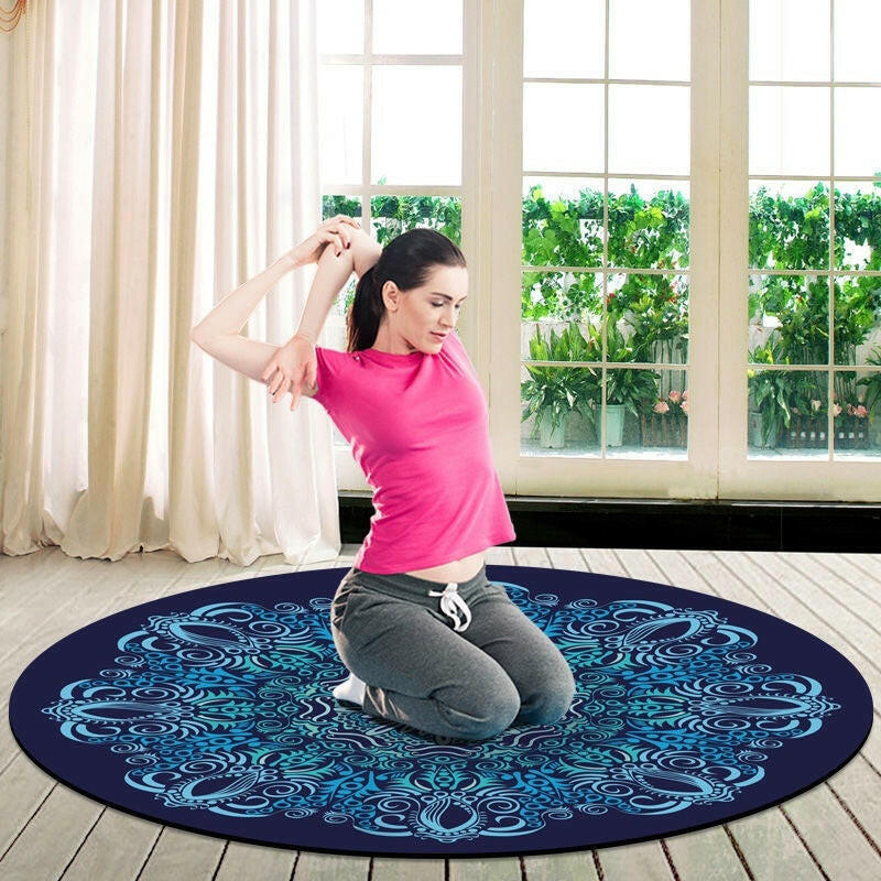 Natural Rubber Round Yoga Mat Professional - Shopway