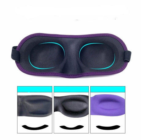 Memory Foam 3d Sleeping Eye Mask Black Simple Shading Shopway.