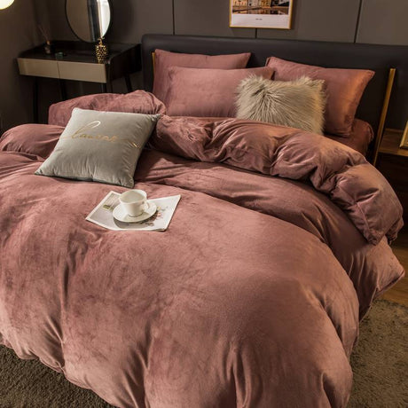 Double Bed Surface Plus Flange Flannel Product Three Thick Bed Sets Shopway.