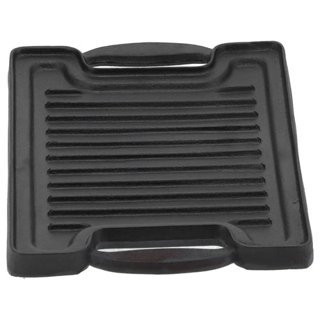 Cast Iron DoubleSided Grill Steak Griddle Plate with Rectangular Grill Press Barbecue Tool Shopway.