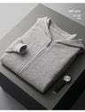 Fall Winter Men Woolen Sweater Young And Middle-aged Casual Hooded Zipper Cardigan Pure Wool Sportswear Shopway.