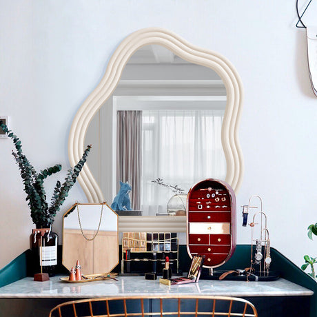 Wavy Shaped Hanging Vanity Makeup Mirror Shopway.