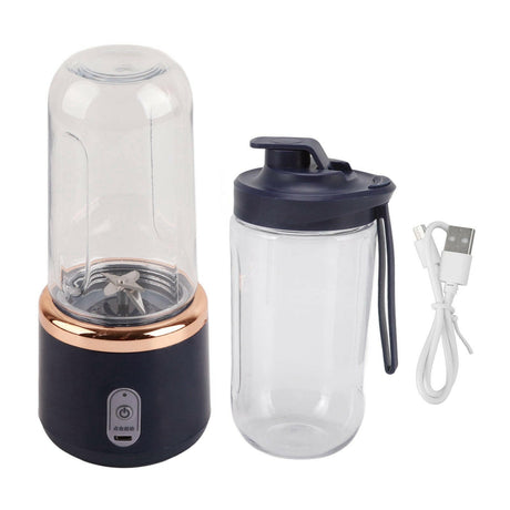 300ml Portable Blender Cordless for Shakes Juice Six Blades USB Charging with Bottle and Lid Shopway.
