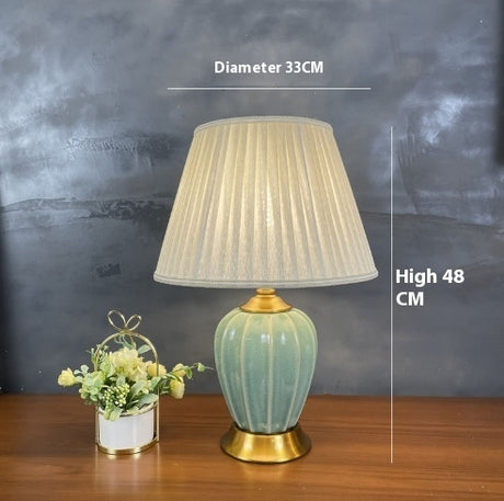 Bronze Ceramic Table Lamp Household Minimalist Decoration Bedside Lamp Shopway.