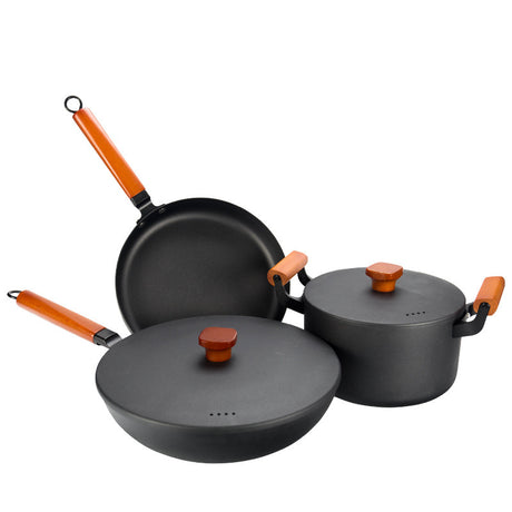 Flat Bottom Non-stick Household Iron Pan Gift Shopway.