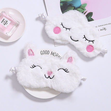 Fashion Simple Blackout Sleeping Plush Eye Mask Shopway.