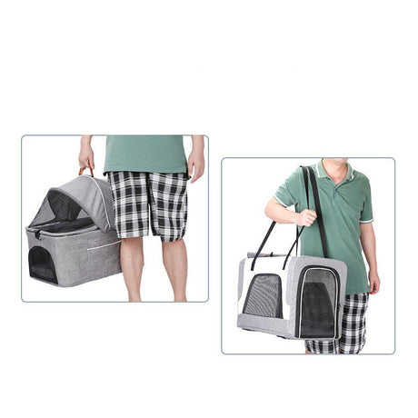 Lightweight Separated Double-layer Cabas Pet Cart Shopway.