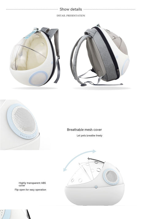 Breathable Egg Shell Capsule Cat Nest Portable Backpack Shopway.