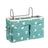 Shopway bedside fence storage box basket, canvas with wrought iron, hanging organizer for phones, tablets, books, and more.