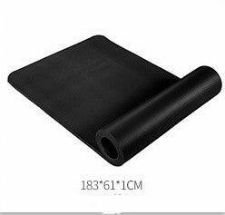 Nbr Yoga Mat Fitness Mat 10mm Thickened Widened For Beginners - Shopway