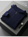 Fall Winter Men Woolen Sweater Young And Middle-aged Casual Hooded Zipper Cardigan Pure Wool Sportswear Shopway.