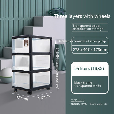 Drawer Storage Cabinet Multi-layer Clothes Plastic Locker Shopway.