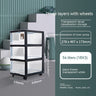 Drawer Storage Cabinet Multi-layer Clothes Plastic Locker Shopway.