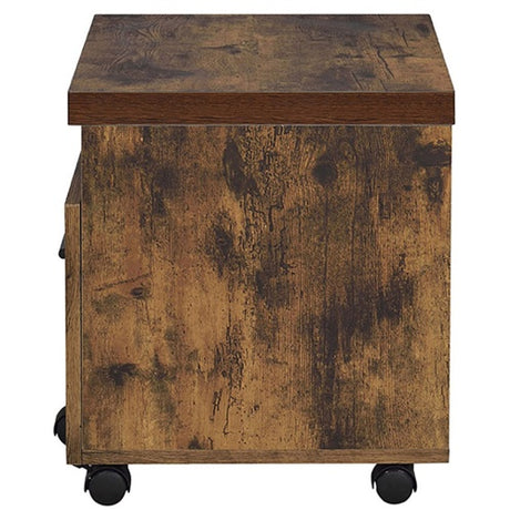 Weathered Oak And Black 1-Drawer File Cabinet Shopway.