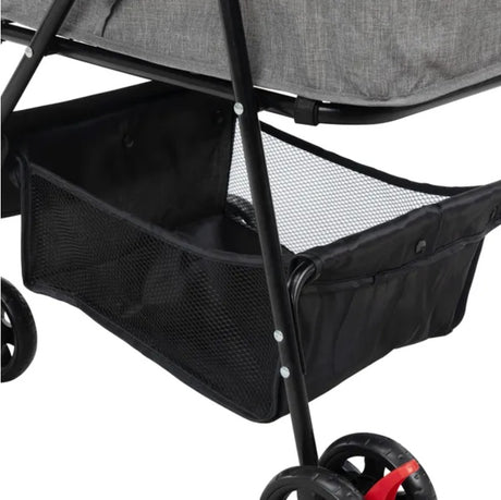 Foldable Pet Stroller, Small Dog Cat Stroller With Storage Basket For Small Puppies, Gray And Black Shopway.