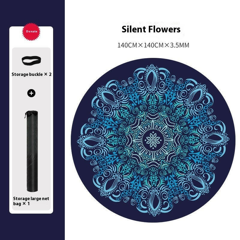Natural Rubber Round Yoga Mat Professional - Shopway