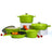 High-end Red Cast Iron Enamel Cooking Combination Five-piece Cookware Suit Shopway.