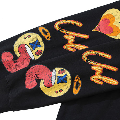 Creative Pattern Floral Print Hooded Pullover Sweatshirt Shopway.
