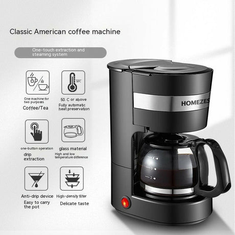 Household Automatic Tea Cooking Small American Drip Coffee Maker Shopway.