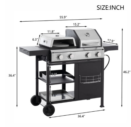 Grill And Griddle Combo Shopway.