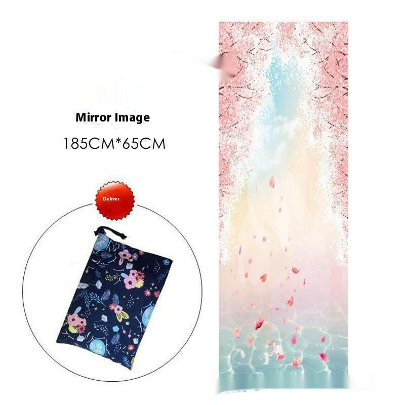 Sweat-absorbent Portable Printed Yoga Mat - Shopway