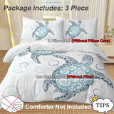Turtle Bed Sets Ocean 3 Piece Turtle Themed Comforter Cover With 2 Pillowcases Shopway.