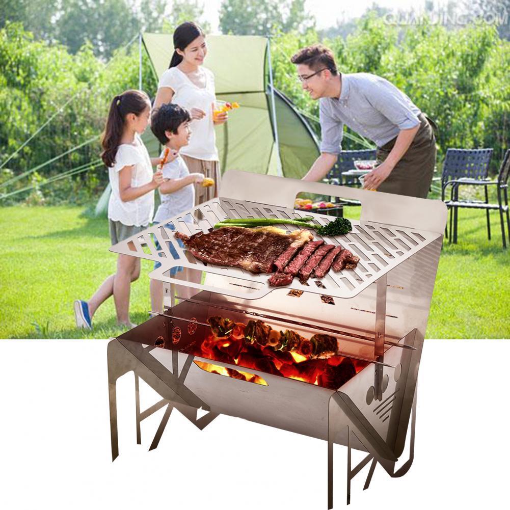 Outdoor Portable Single Grill Stainless Steel Grill Shopway.