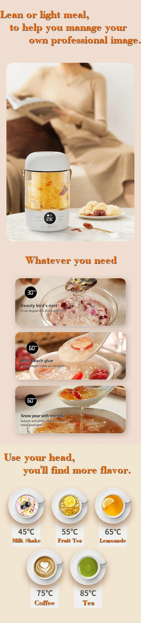 110V220V Smart Electric Stew Cooker Personal Portable Electric Stew Pot Shopway.