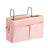Shopway canvas bedside hanging basket with wrought iron bracket, ideal for storing books and accessories, pink OPP packed storage bag.