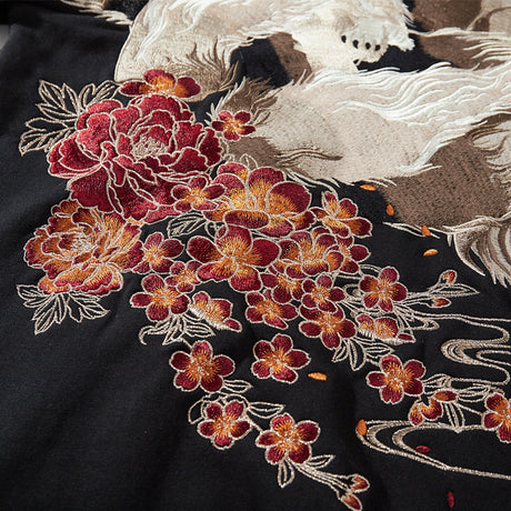 Men's Hoodie Sweater Chinese Style Full Width Embroidery Shopway.