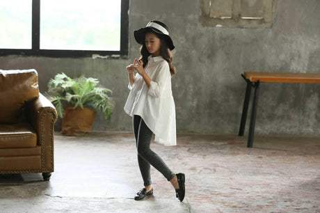 Girls Kids Korean Style Shirts Swallowtails Loose Fashionable Tops Shopway.