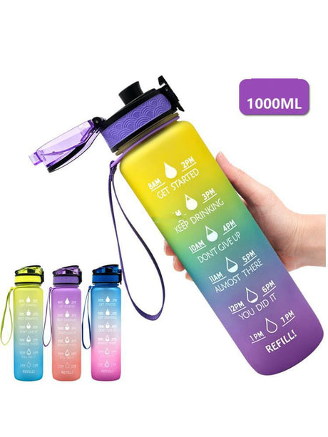 Transparent Flask Water Bottle 1000ml Bottled Kawaii Bottle Bpa Free Infuser Plastic Milk Sports Clear Water Bottle Kawaii Cup Shopway.