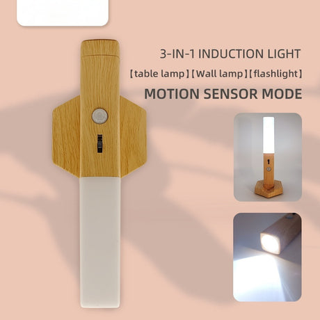 Smart Home Wooden Moving Body Induction Lamp Shopway.