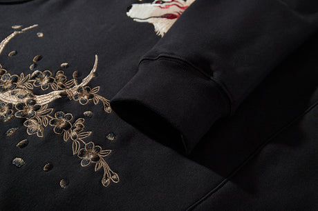Men's Hoodie Sweater Chinese Style Full Width Embroidery Shopway.