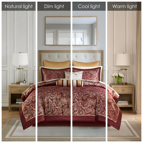 12 Piece Comforter Set With Cotton Bed Sheets Shopway.