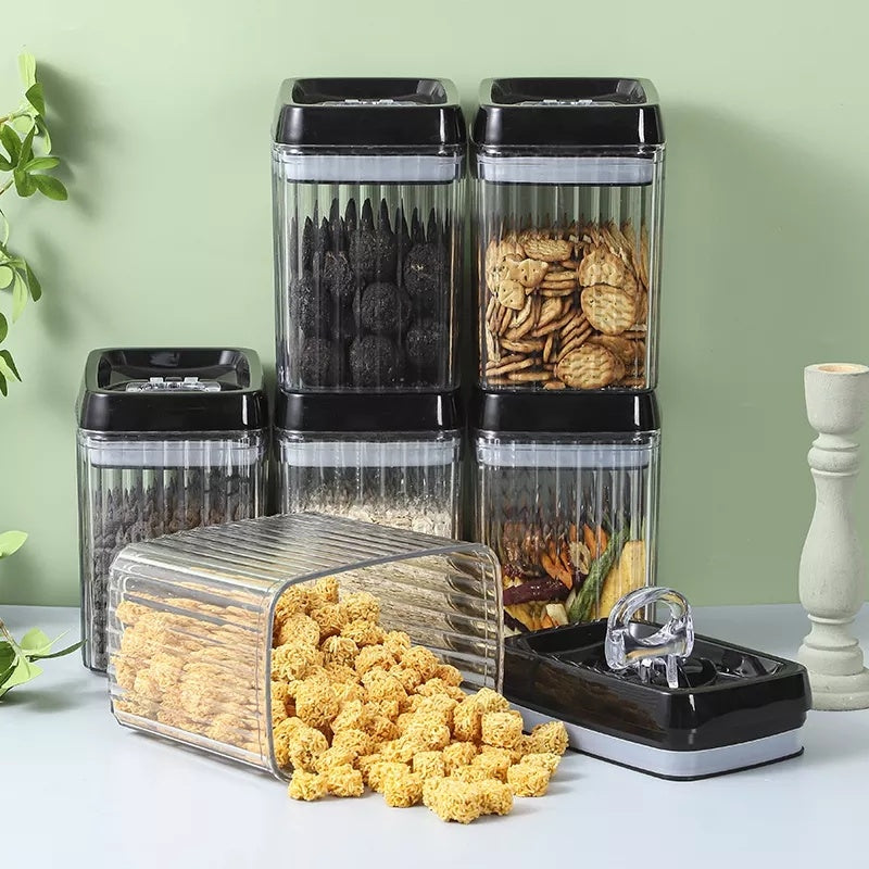 6PC Set Food Storage Kitchen Sealed Jar Set Containers With Lids Shopway.