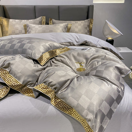 Silk Cotton Sheets Fitted Sheet Quilt Cover Bed Shopway.