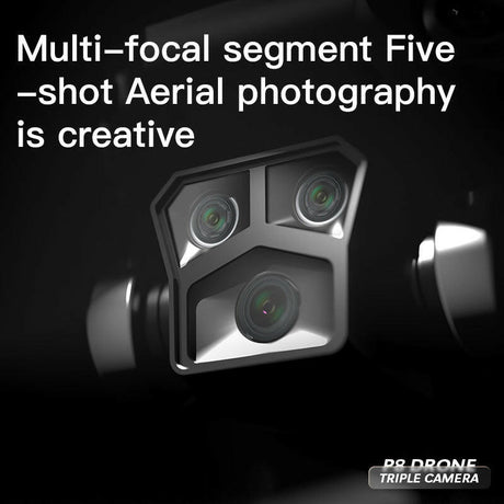 P8 Pro HD Aerial Photography Five Lens Obstacle Avoidance Drone Automatic Return GPS Quadcopter RC Airplane   Optical Flow Electric Control - Shopway