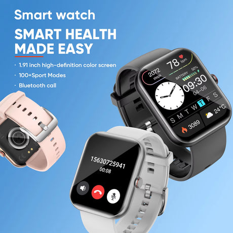 A221 Big Screen Men Smart Watch BT Call AI Voice Sport Watch Fitness Tracker Waterproof Women Smartwatch Men Shopway.