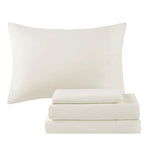12 Piece Comforter Set With Cotton Bed Sheets Silver Queen Shopway.