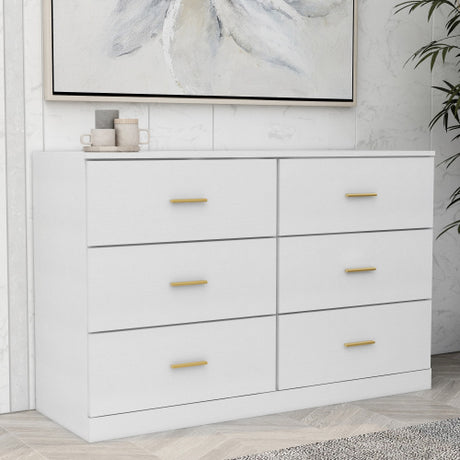 Modern White 6-drawer Bedroom Dressing Table Shopway.