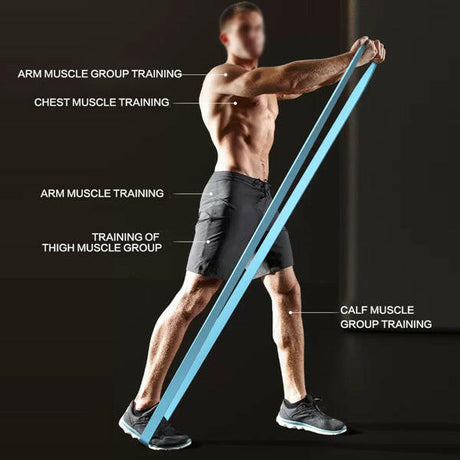 Latex Exercise Bands For Body Stretching, Powerlifting, Resistance Training - Not Shipped On Weekends - Shopway