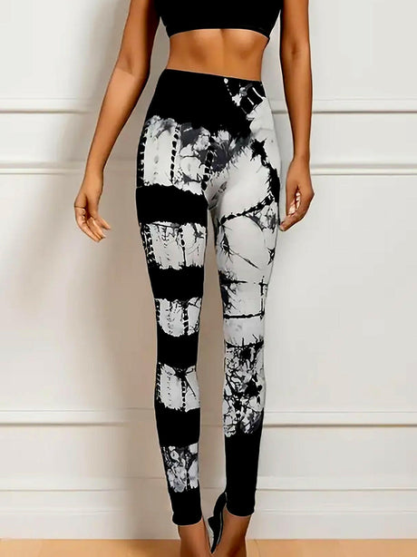 Tie-dye High Waist Tummy Control Butt Lifting Moisture Wicking Quick Drying Seamless Tie Dye Yoga Pants, Running Sports Tight Pants, Women's Activewear - Shopway
