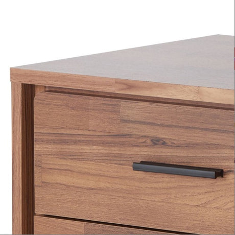 Walnut 2-Drawer Accent Table With Hairpin Legs Shopway.