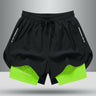 Men's Drawstring Sports Shorts Double Layer Quick Dry High Elasticity Activewear Pants - Shopway