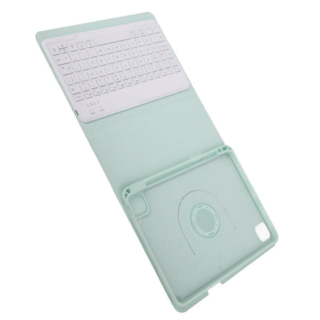 Tablet Protective Case Light Green Folding Stand Cover with Keyboard and Pen Slot for IOS 10.9 Inch Tablet 11 - Shopway