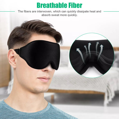 3D Travel Silk Eye Mask Sleeping Soft Padded Shade Cover Rest Relax Blindfold Men Women Night Sleeping Mask Cover Eye Shopway.