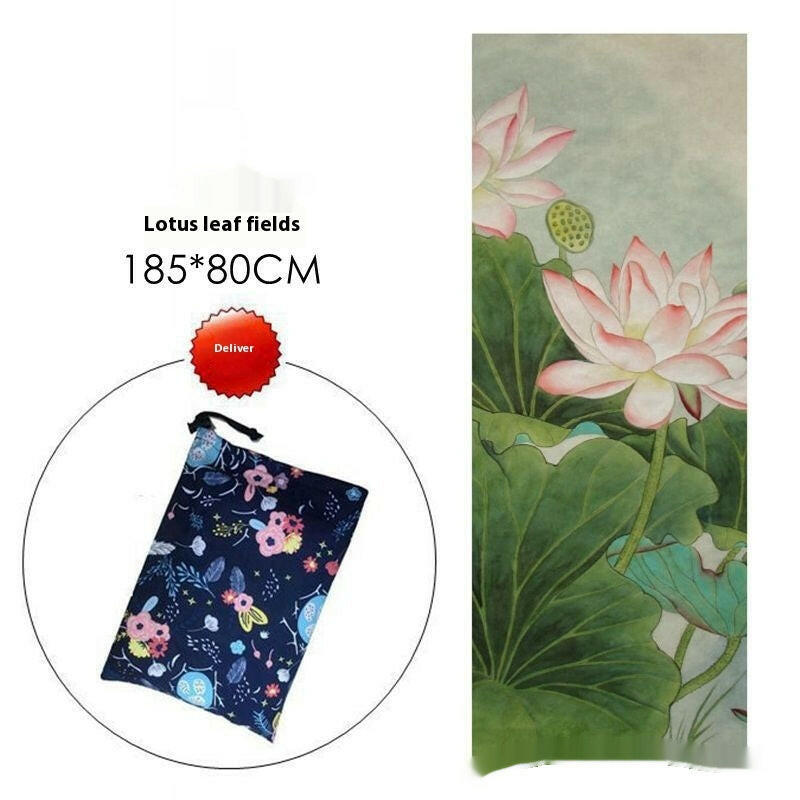 Sweat-absorbent Portable Printed Yoga Mat - Shopway